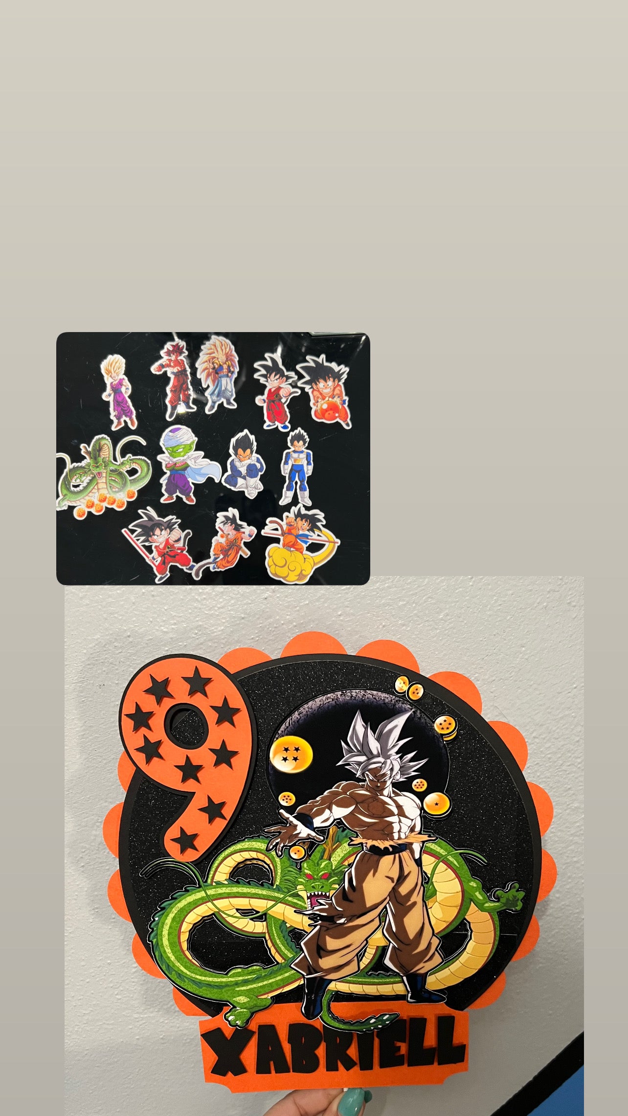Personalized Dragon Ball cake topper. Custom Anime cake topper. Custom party decoration