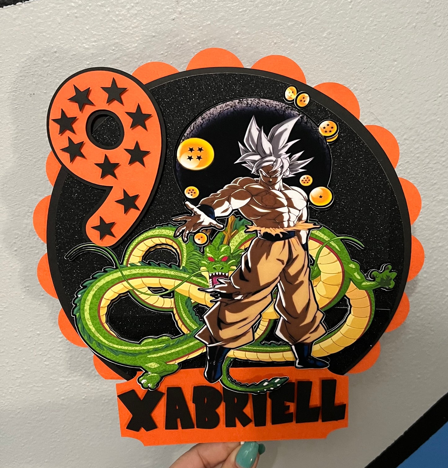 Personalized Dragon Ball cake topper. Custom Anime cake topper. Custom party decoration