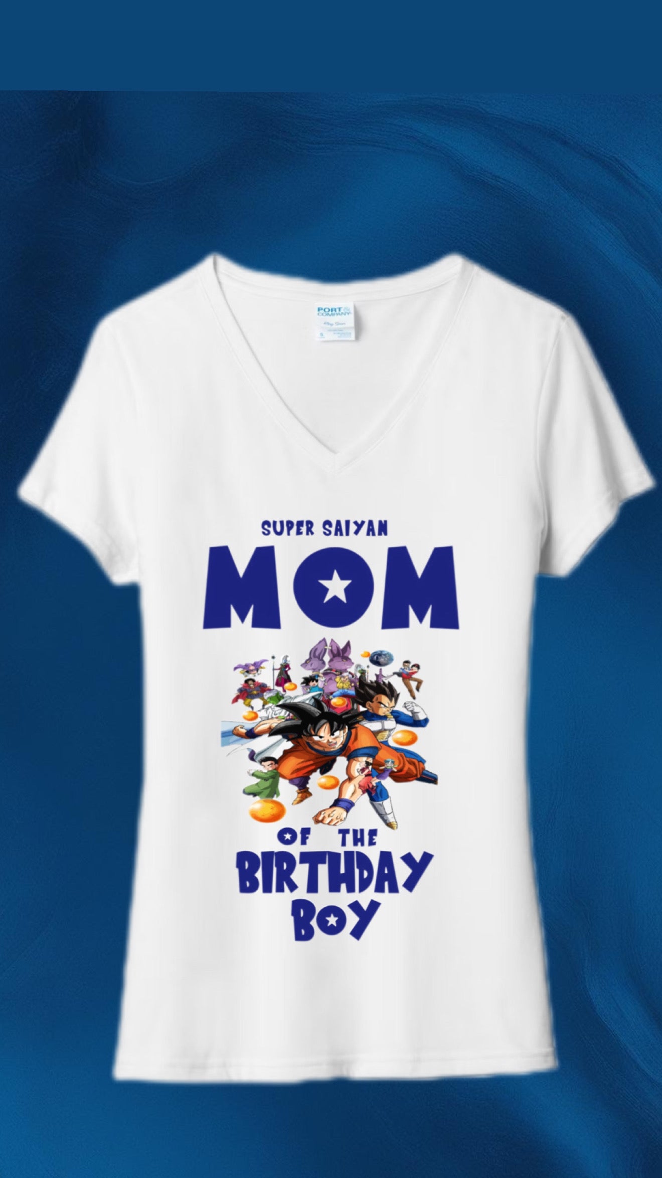 Personalized Anime dragon ball z birthday party matching t-shirt. Custom t-shirt for any occasion. Many characters available