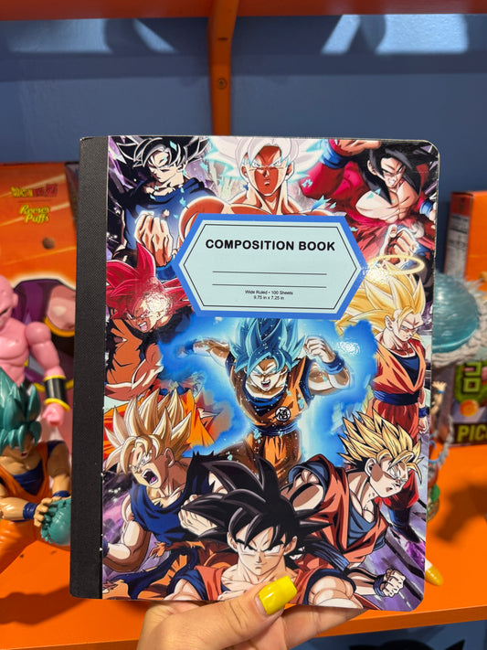 Dragon ball Z composition book.